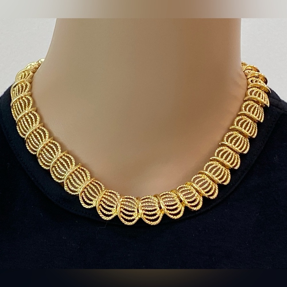 Polished Goldtone 16” Statement Necklace